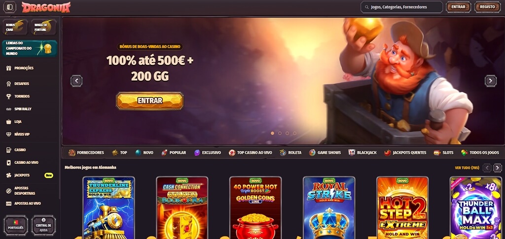 Área de recepção do Casino Dragonia