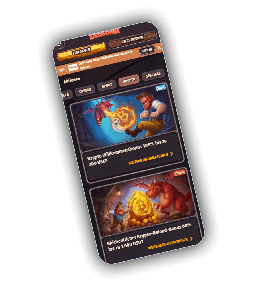Dragonia Casino-Aktionen