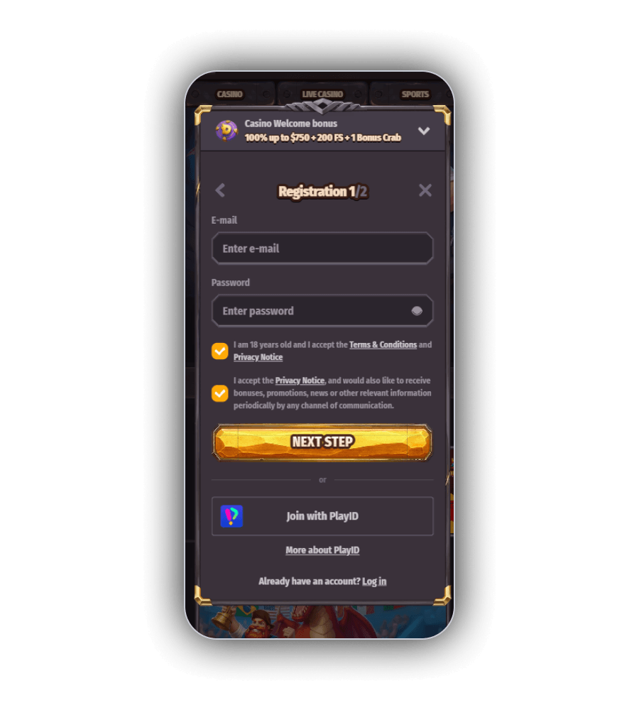 Dragonia Casino Registration