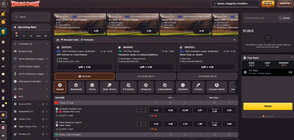 Dragonia Casino Sport Betting