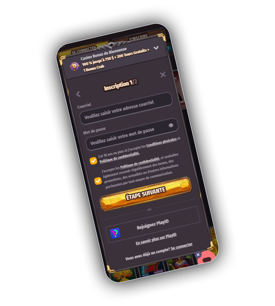 Inscription au casino Dragonia